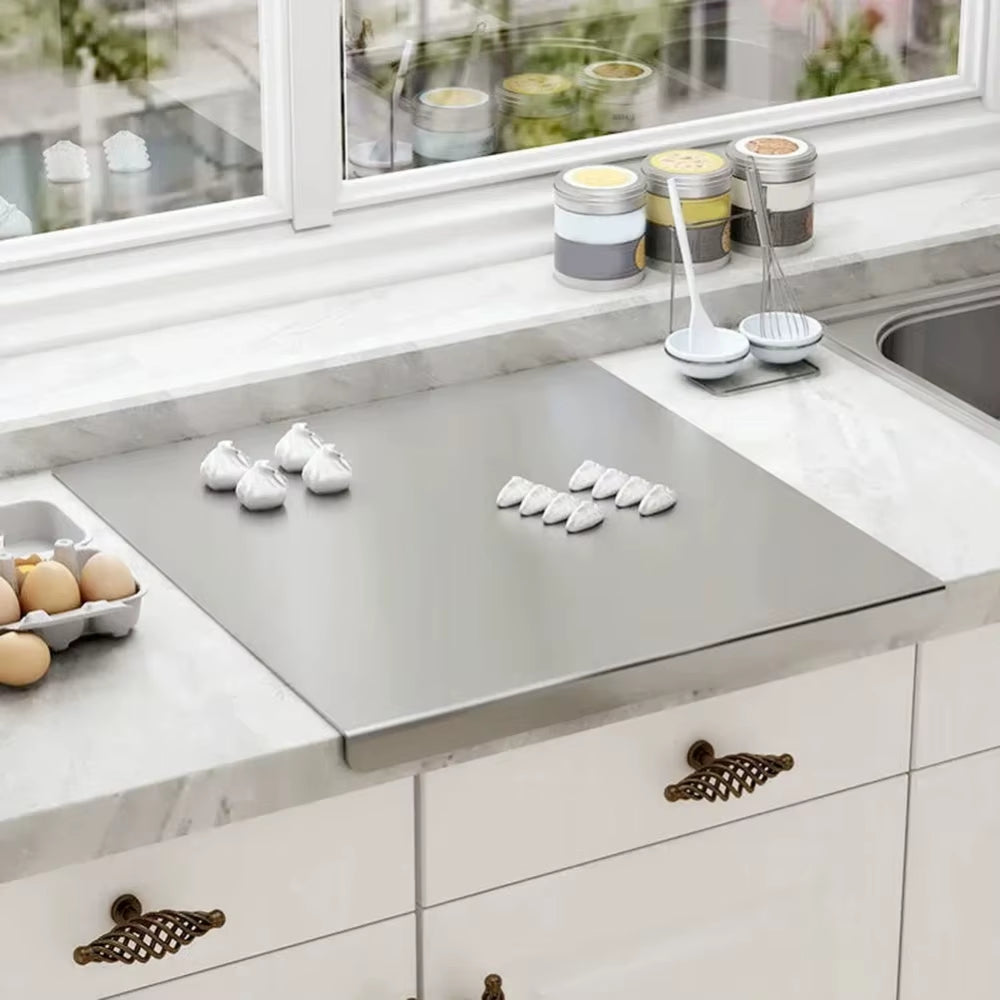 Large Stainless Steel Chopping Board – Kitchen Prep Board