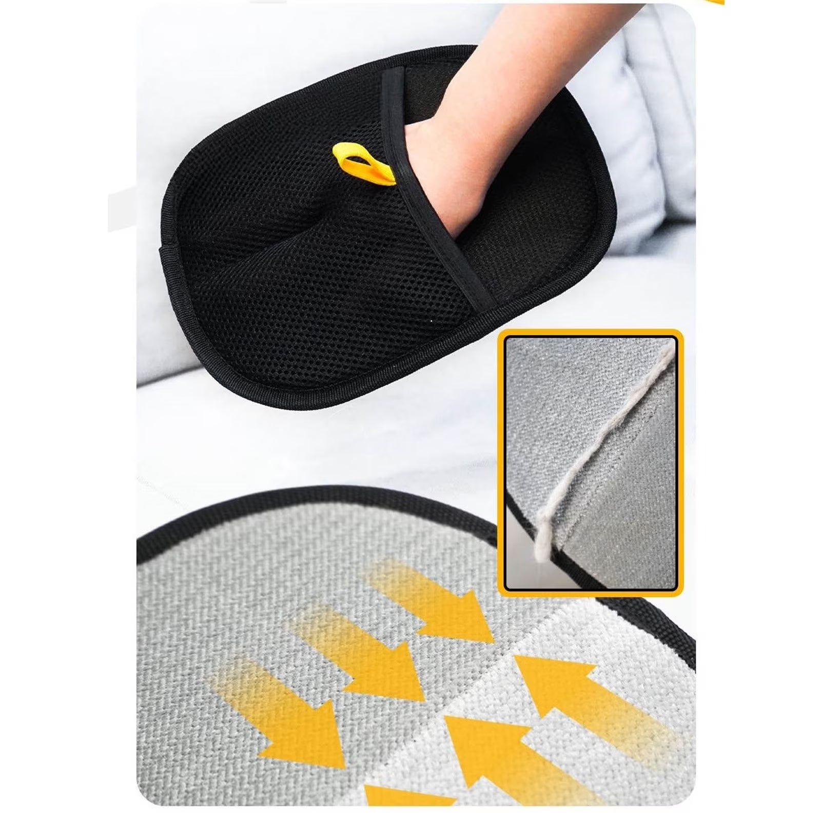Summercome Dual-Sided Pet Grooming Gloves for Dogs and Cats - Reusable Hair Remover for Washing, Deshedding, and Grooming (1 Pack)
