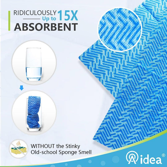 AIDEA Reusable Cleaning Wipes – 80-Count Multi-Purpose Cloths