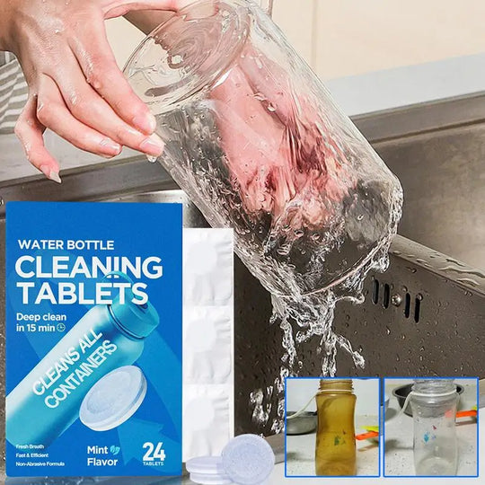 HydroClean Fizz Tablets – Water Bottle Descaling Cleaner