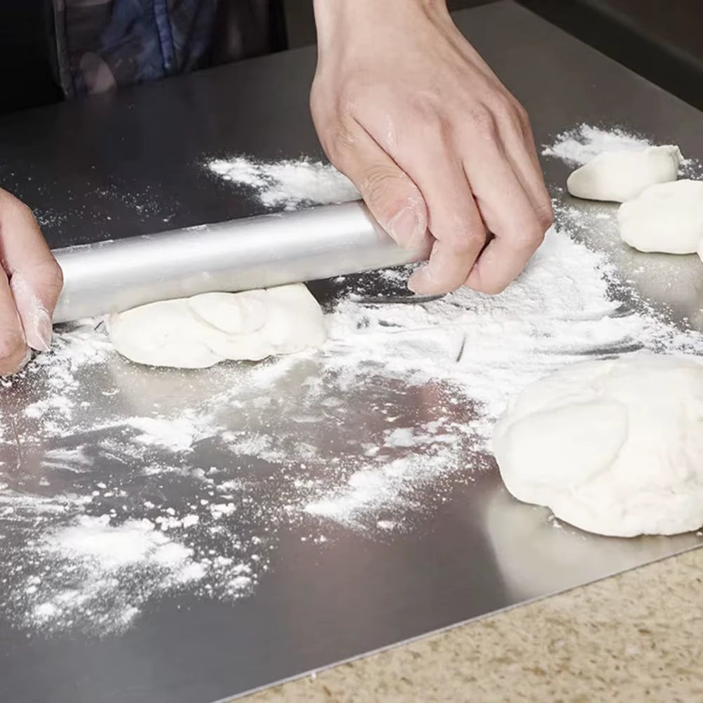 Large Size Household Stainless Steel Chopping Board Double Panel Multifunctional Pastry Baking Board Chopping Board Kitchenware