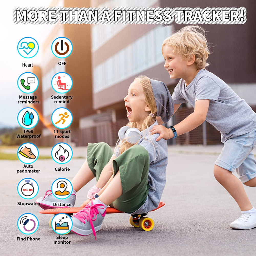 Kids Watch Fitness Tracker, Fitness Watches for Kids, Activity Tracker with Pedometers, Stopwatch, IP68 Waterproof, 11 Sport Modes Smart Watch for Kids Age 6-16 Years Old