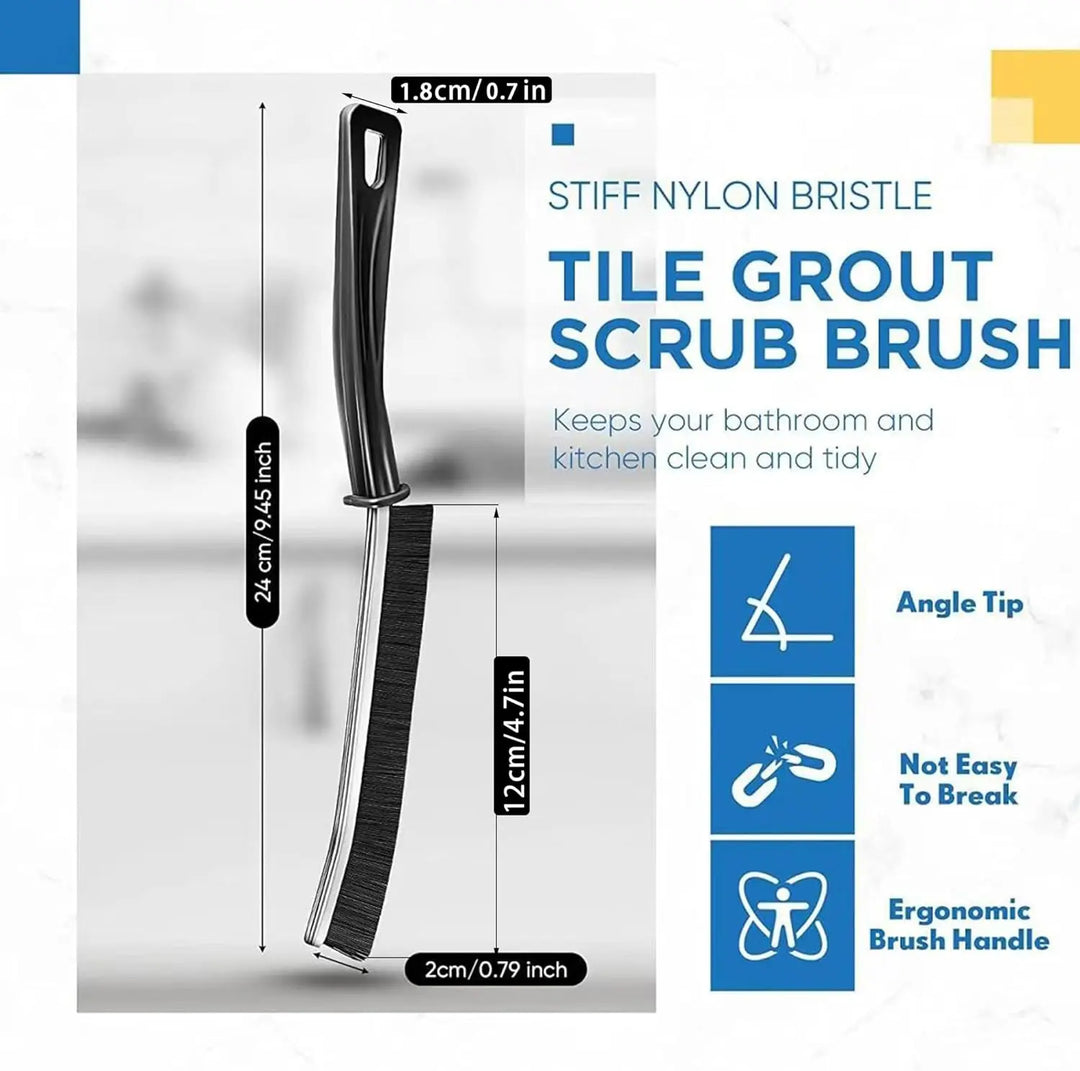 Crevice Cleaning Brush Set — Stainless Steel &amp; Bent-Head Gap Cleaning Brushes