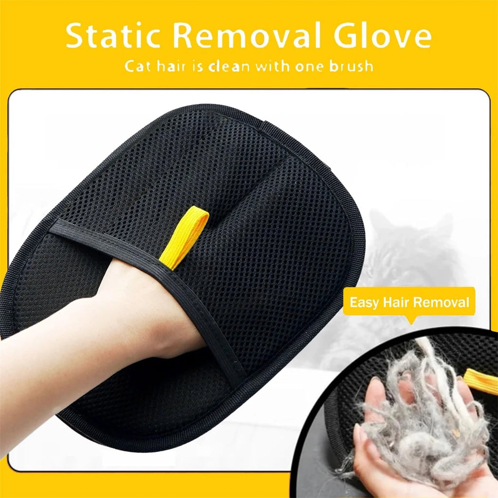 Summercome Dual-Sided Pet Grooming Gloves for Dogs and Cats - Reusable Hair Remover for Washing, Deshedding, and Grooming (1 Pack)