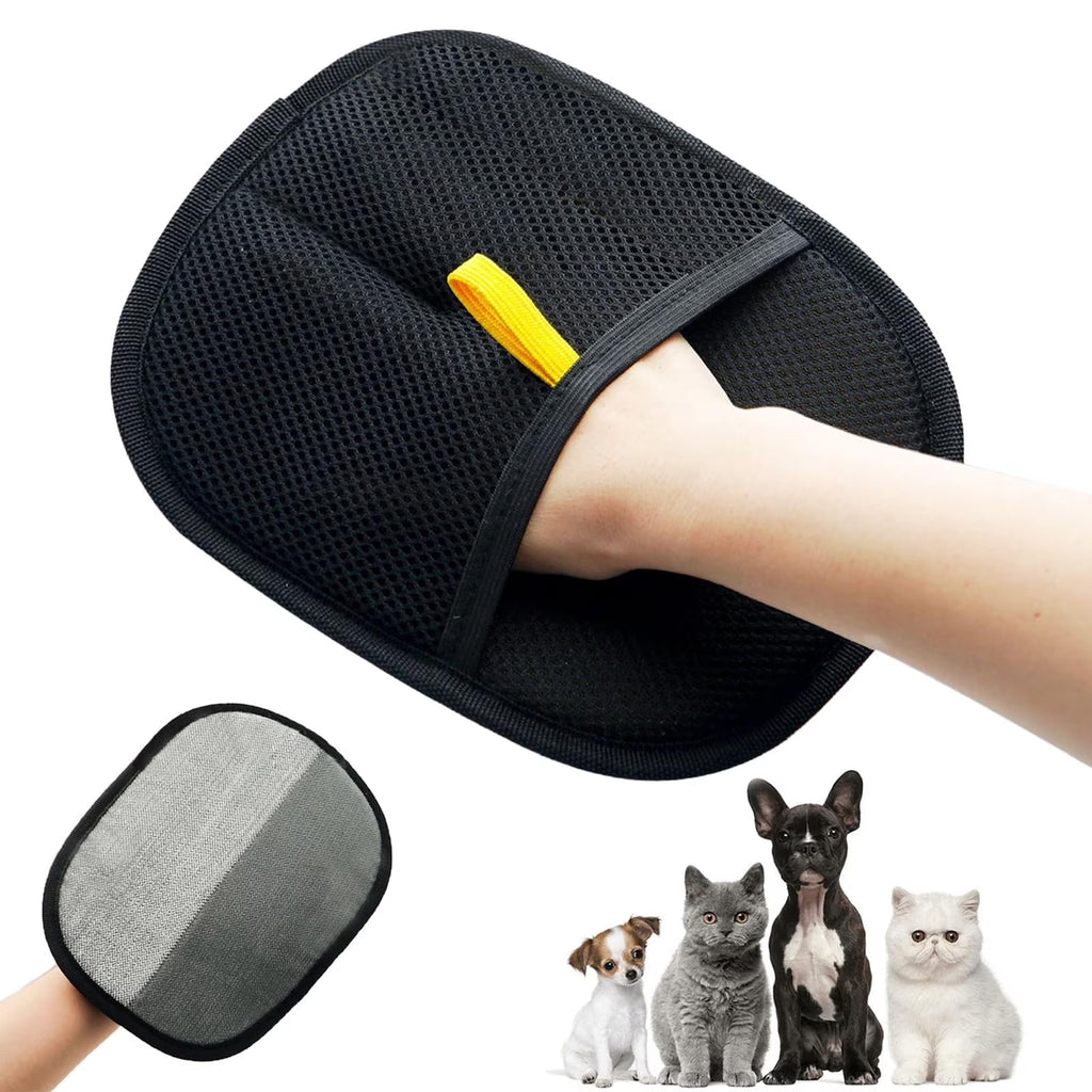 Summercome Dual-Sided Pet Grooming Gloves for Dogs and Cats - Reusable Hair Remover for Washing, Deshedding, and Grooming (1 Pack)