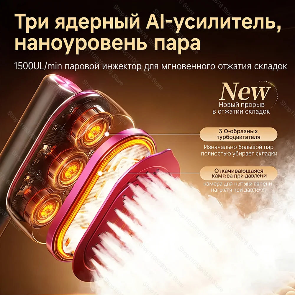 Portable Mini Steam Iron and Garment Steamer for Fast Heating and Travel Convenience