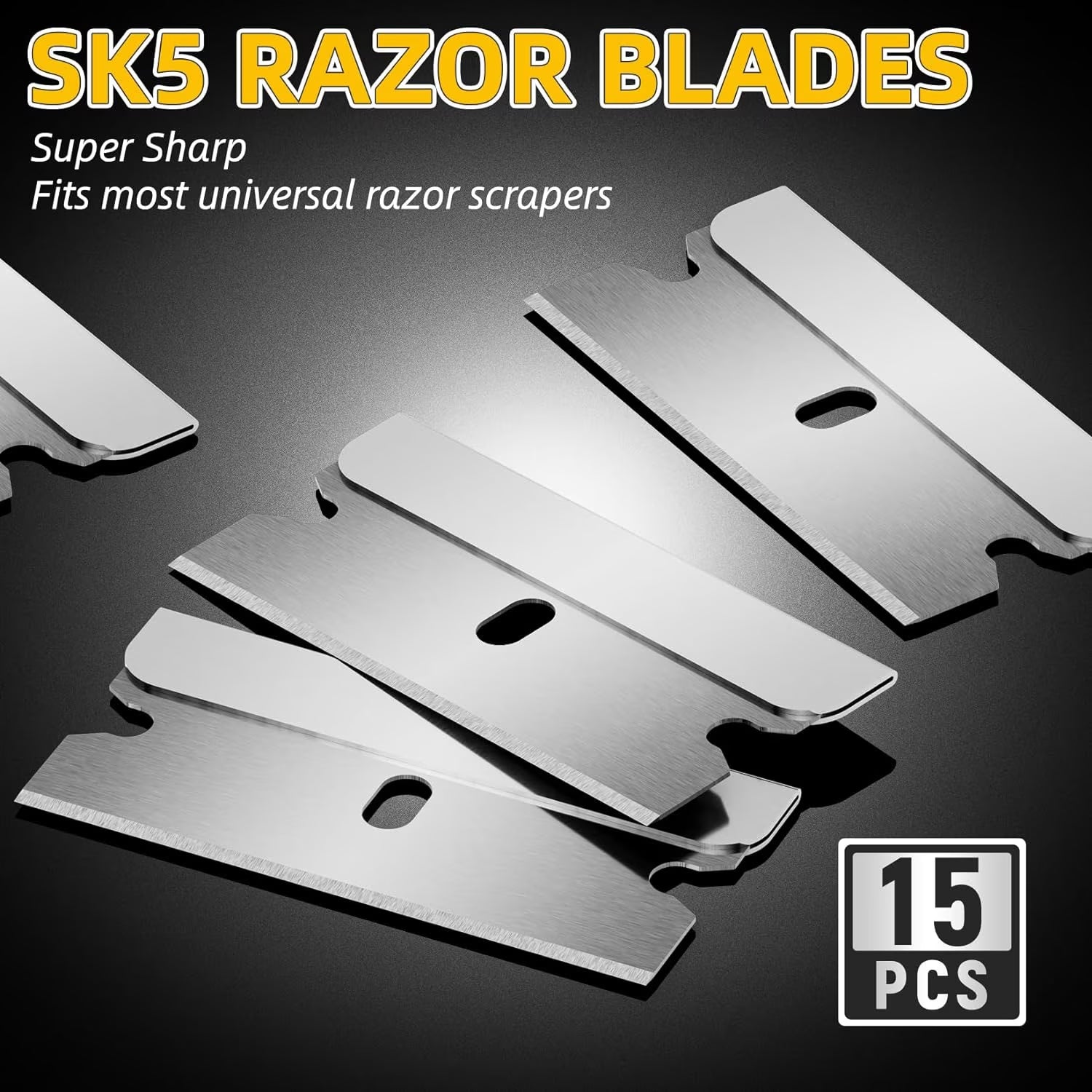1 Pack Razor Blade Scraper, Glass Scraper with Extra 15 Blades