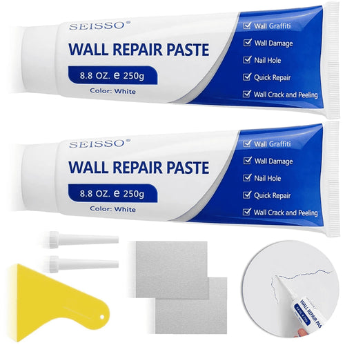 2 Pack Drywall Repair Kit , White Wall Repair Paste with Plaster Filler, Crack and Hole Patch Compound