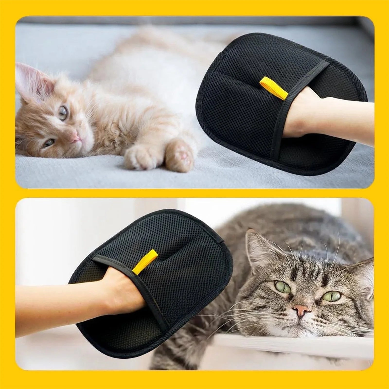 Summercome Dual-Sided Pet Grooming Gloves for Dogs and Cats - Reusable Hair Remover for Washing, Deshedding, and Grooming (1 Pack)