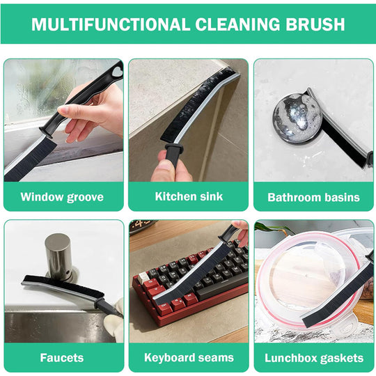 GrooveGlide Hard-Bristle Crevice Cleaning Brush – Gap Cleaner