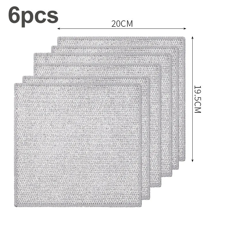 Kitchen Cleaning Cloth Reusable Steel Wire Cleaning Rag Pans Stove Rust Removal Magic Cleaning Cloth Dish Cloth Cleaning Tools